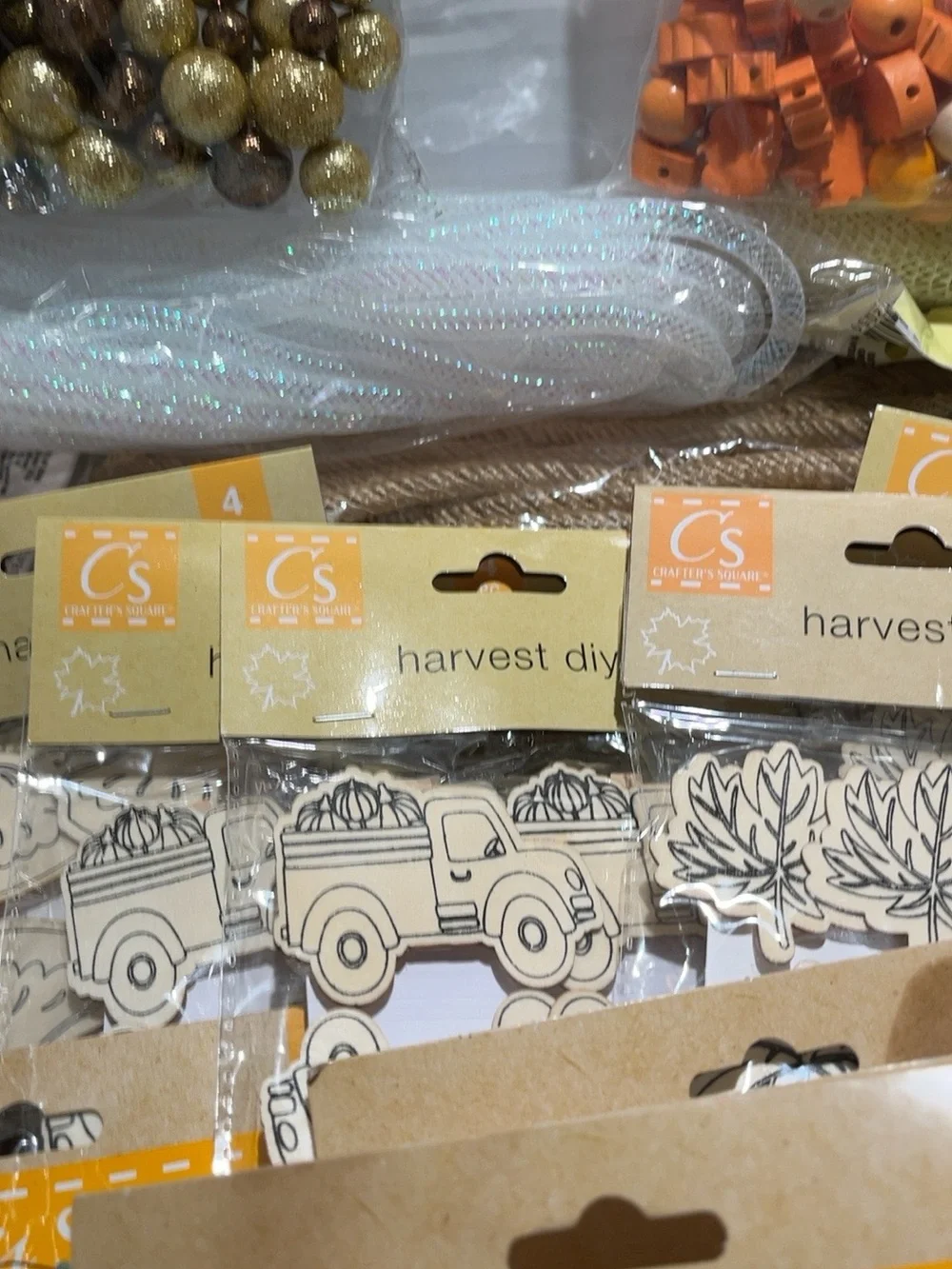 Harvest Floral & Pumpkin Craft Kit - Orange Fall Decorations